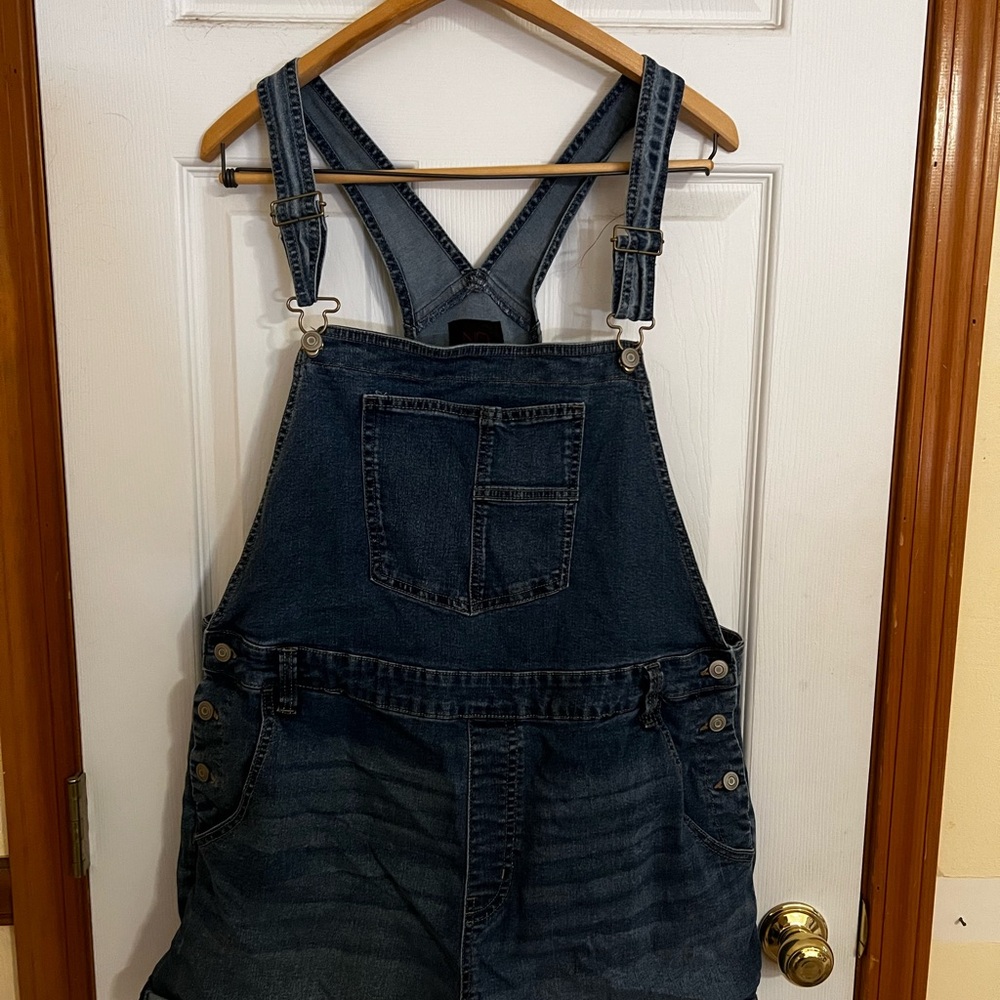 No Boundaries Dark Blue Women Jeans Overalls